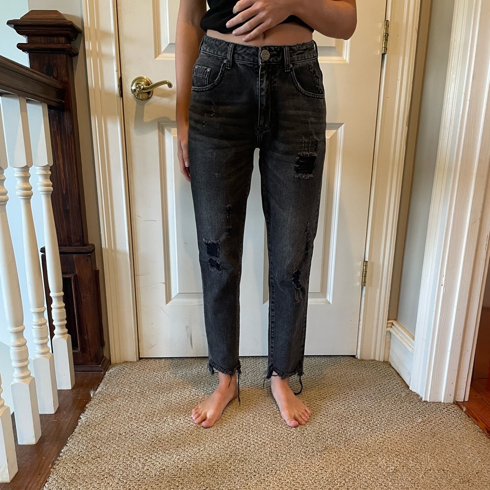One Teaspoon Black Denim Jeans Size 25